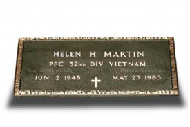 #1576 Military Marker Mount 8.5x5.5 Bronze ADDTL Service